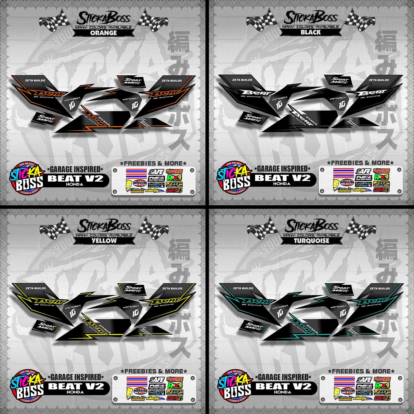 BEAT V2 DECALS ( GARAGE INSPIRED )【WITH FREEBIES】