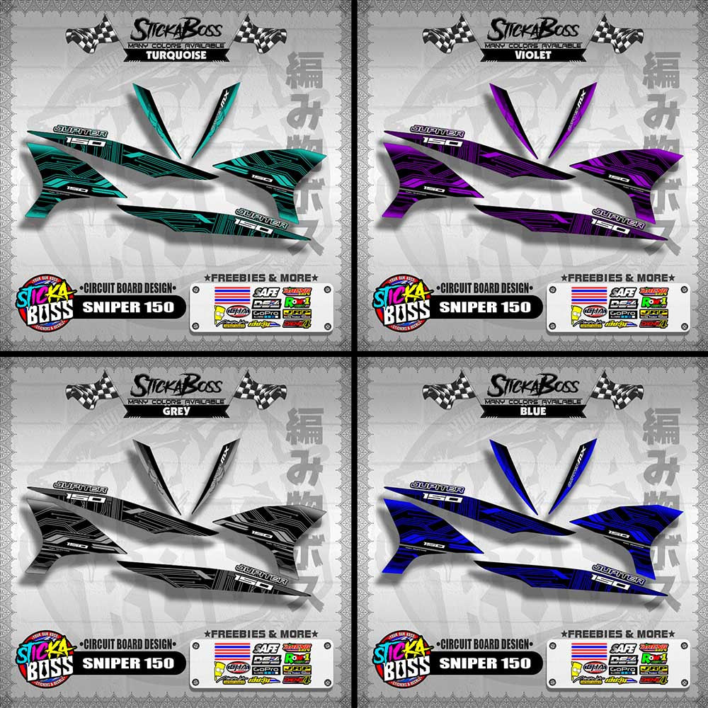 SNIPER 150 DECALS ( CIRCUIT BOARD DESIGN )【WITH FREEBIES】