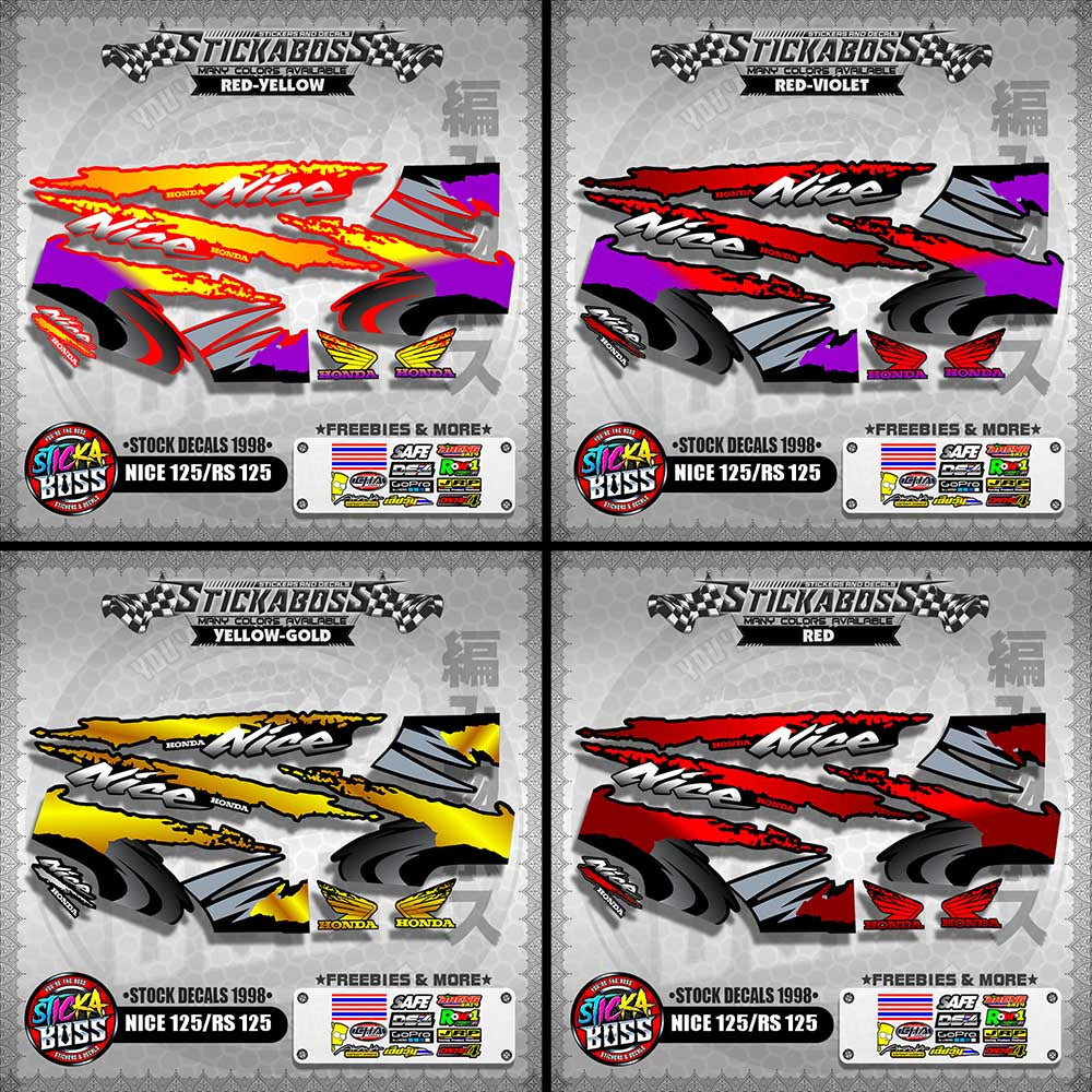 NICE 125 / RS 125 ( STOCK DECALS 1998 )【WITH FREEBIES】