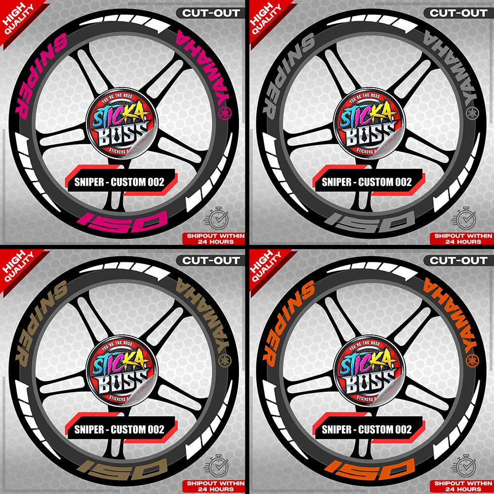 SNIPER 150 / 155 MAGS STICKER SET ( 2 MAGS ) - CUSTOM 002 | VINYL WATERPROOF CUT-OUT DECALS