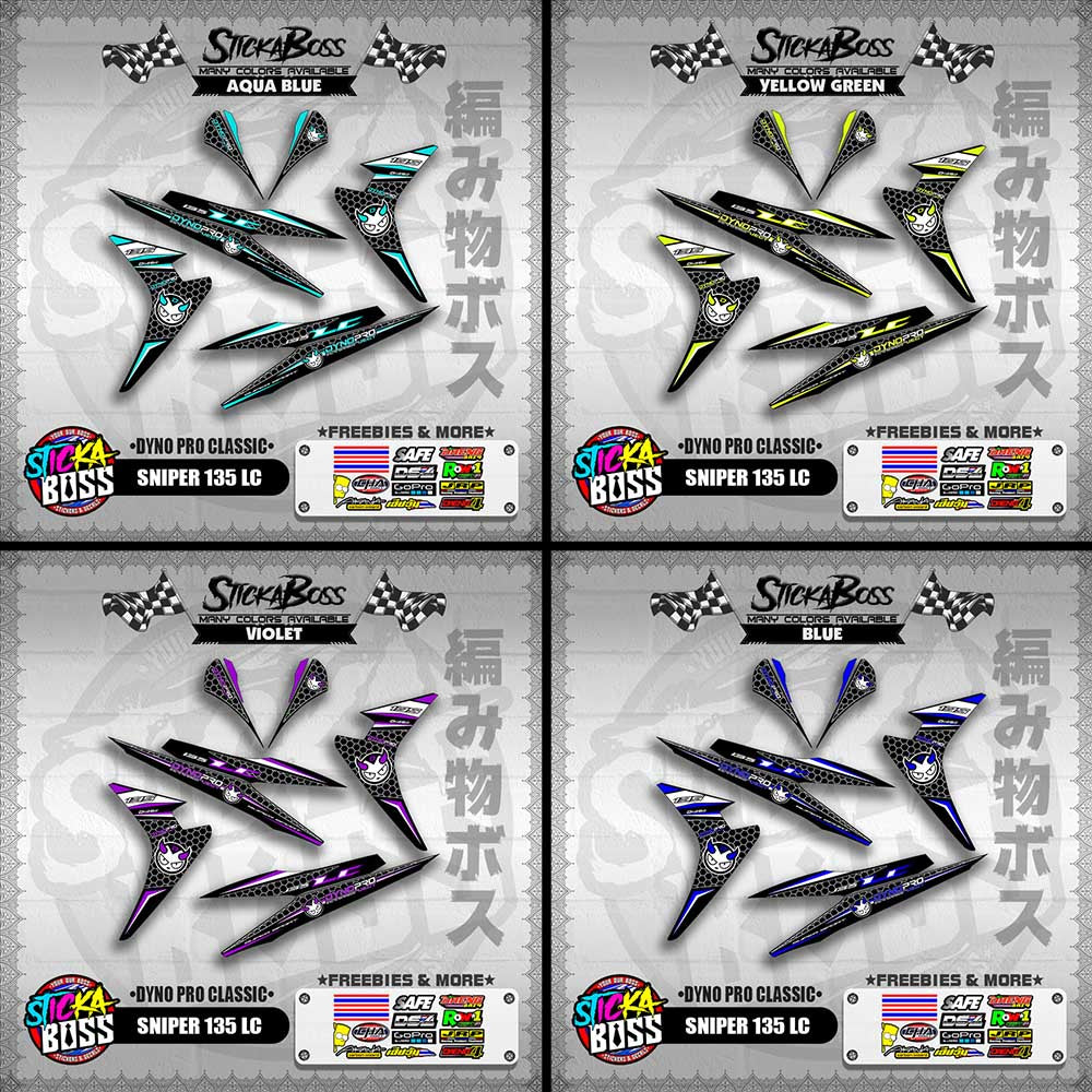 SNIPER 135 LC DECALS ( DYNO PRO CLASSIC )【WITH FREEBIES】