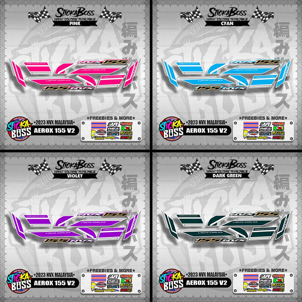 AEROX 155 V2 DECALS ( 2023 NVX MALAYSIA )【WITH FREEBIES】