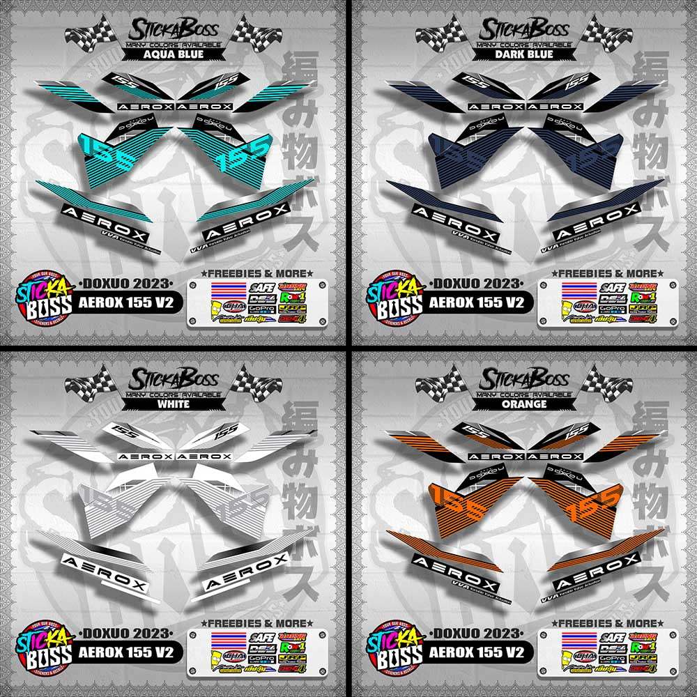 AEROX 155 V2 DECALS ( DOXUO 2023 )【WITH FREEBIES】