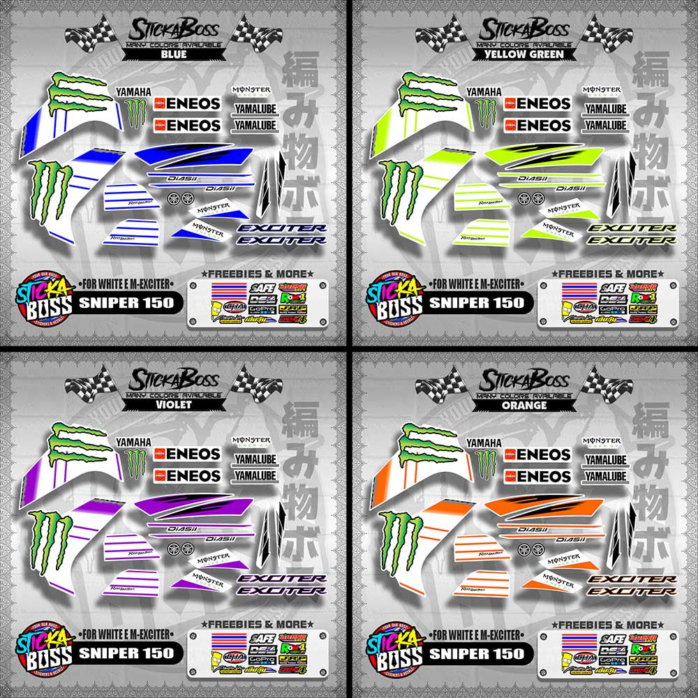 SNIPER 150 DECALS ( FOR WHITE E M-EXCITER )【WITH FREEBIES】