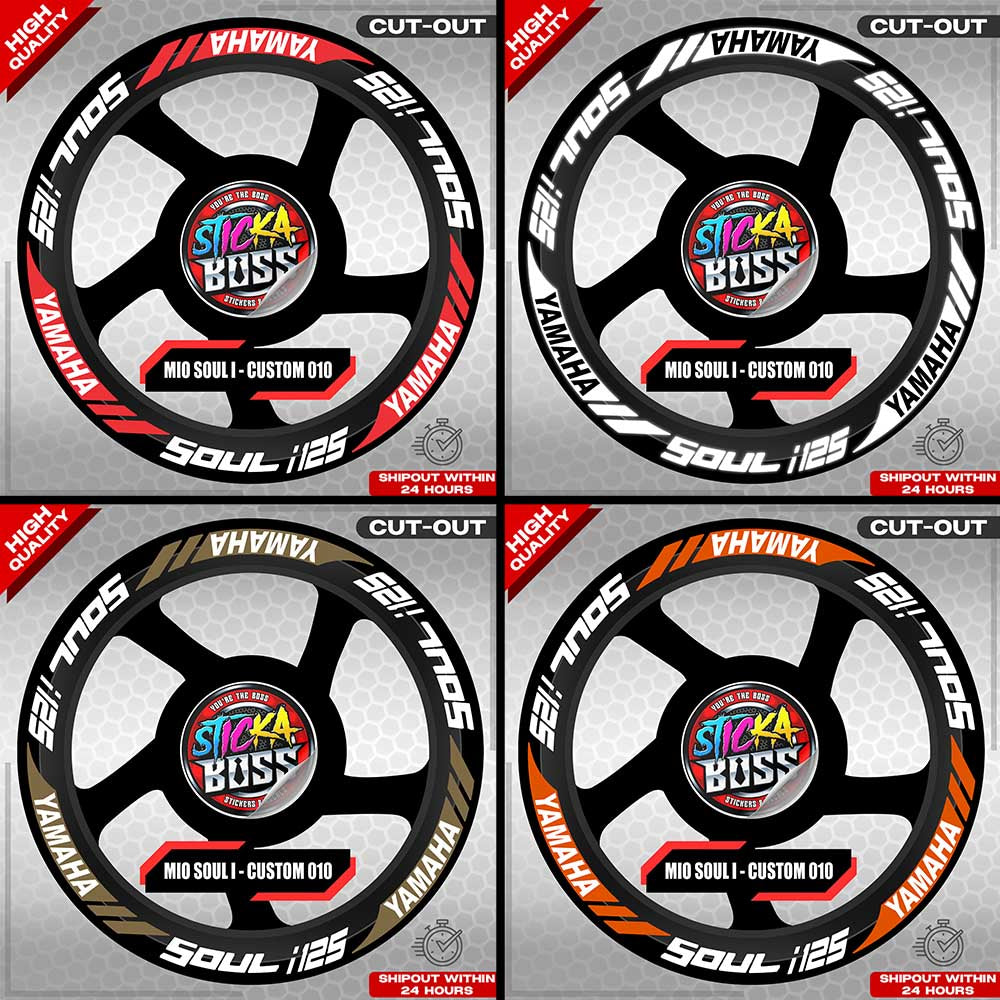 MIO SOUL I 125 MAG STICKER SET ( 2 MAGS ) - CUSTOM 010 | VINYL WATERPROOF CUT-OUT DECALS