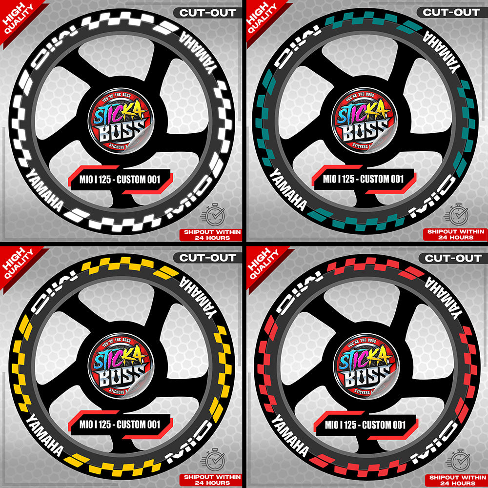 MIO I 125 MAGS STICKER SET ( 2 MAGS ) - CUSTOM 001 | VINYL WATERPROOF CUT-OUT DECALS