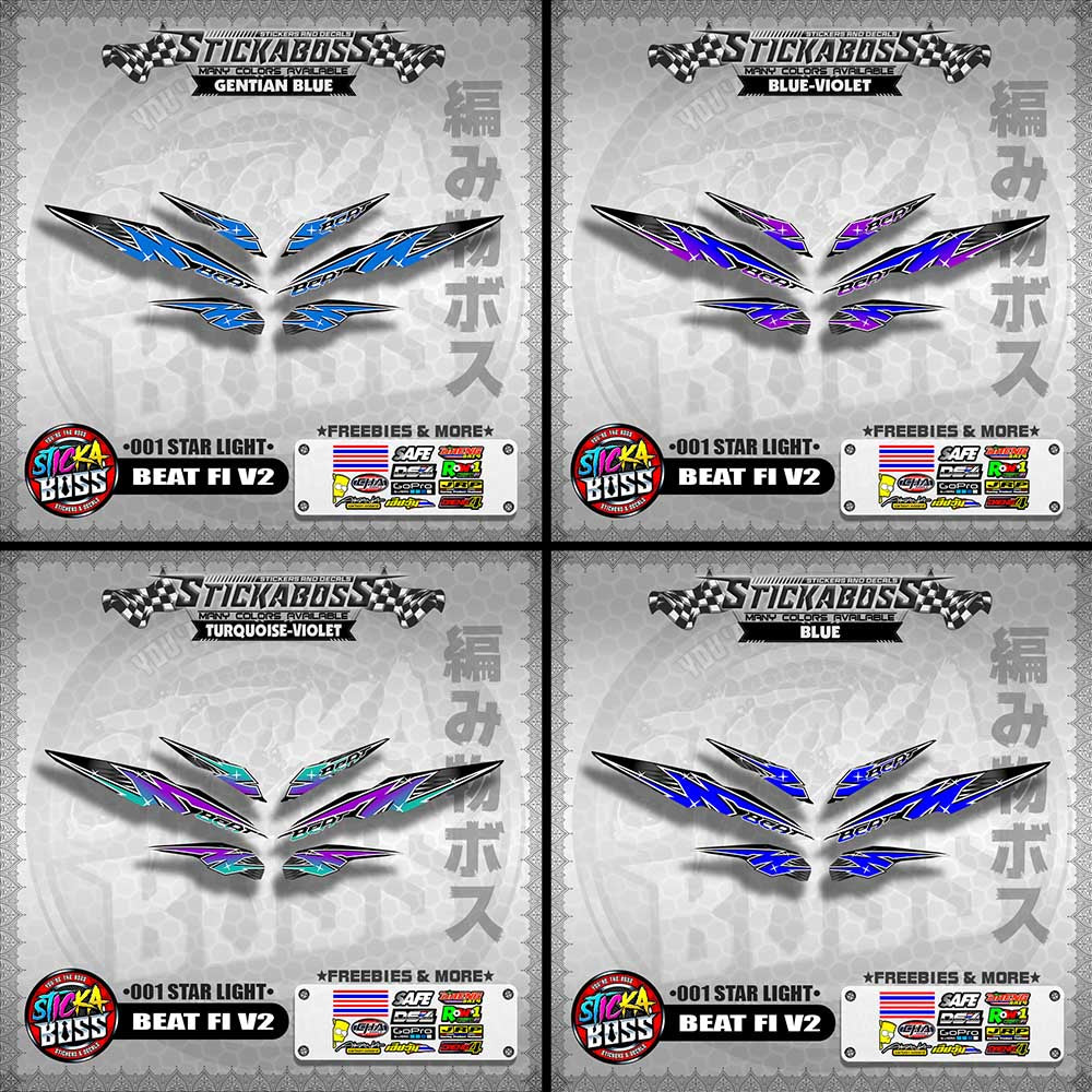 BEAT FI V2 STICKER DECALS ( 001 STAR LIGHT )【WITH FREEBIES】