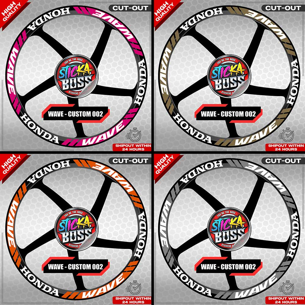 WAVE 110 / 125 MAG STICKER SET ( 2 MAGS ) - CUSTOM 002 | VINYL WATERPROOF CUT-OUT DECALS