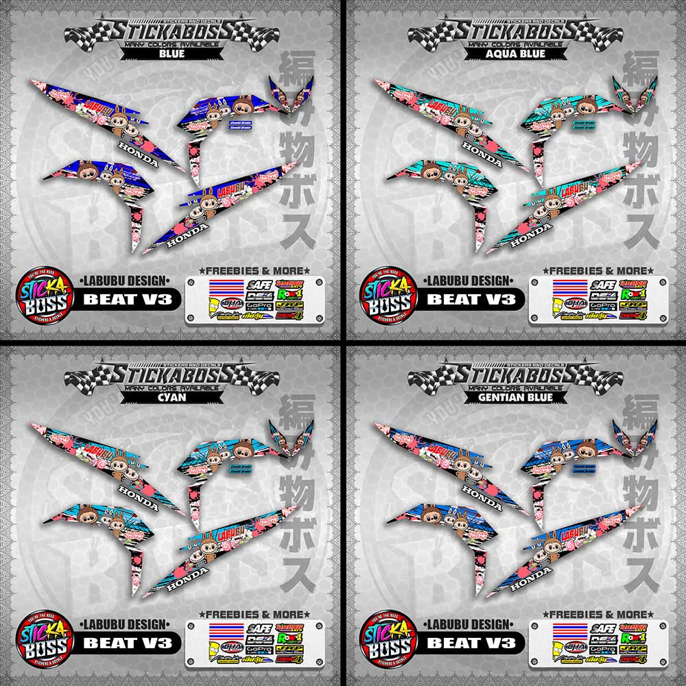 BEAT V3 STICKER DECALS ( LABUBU DESIGN )【WITH FREEBIES】