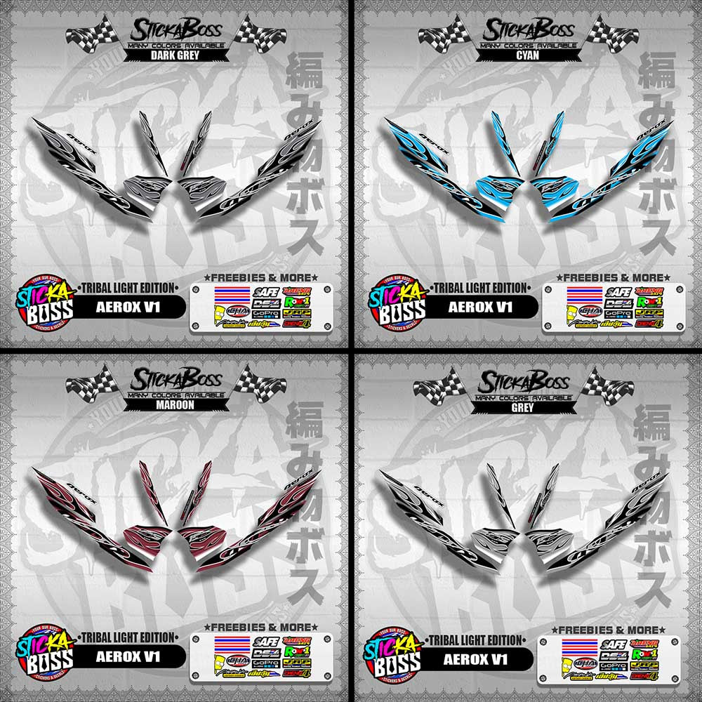 AEROX V1 DECALS ( TRIBAL LIGHT EDITION )【WITH FREEBIES】