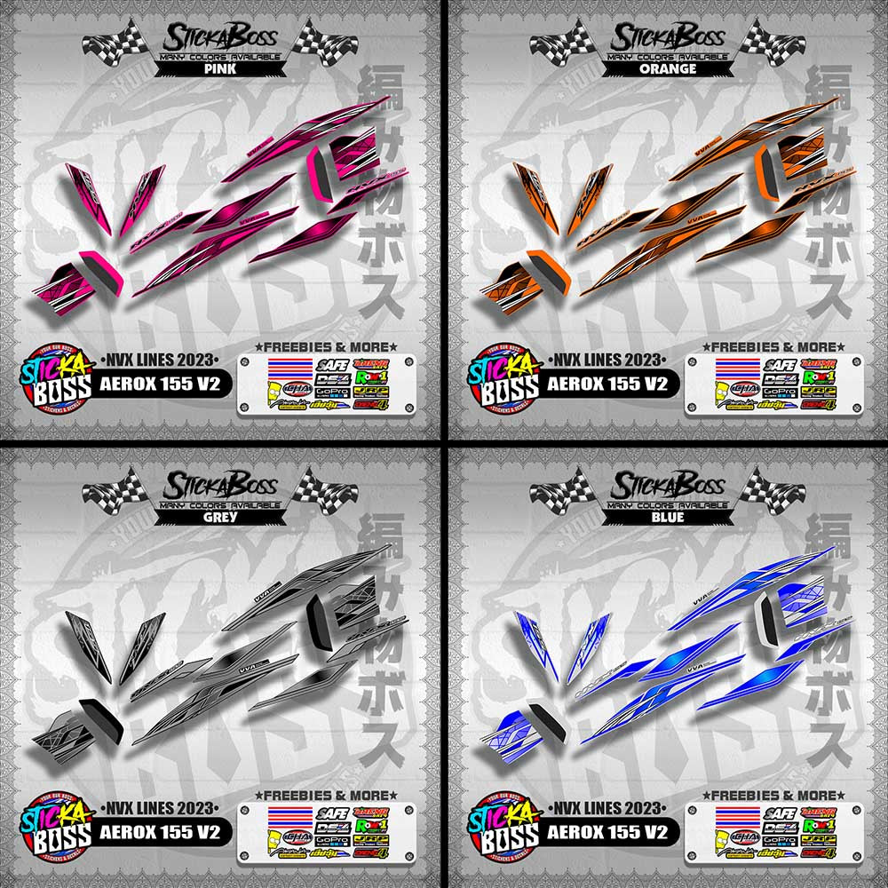 AEROX 155 V2 MALAYSIAN DECALS ( NVX LINES 2023 )【WITH FREEBIES】