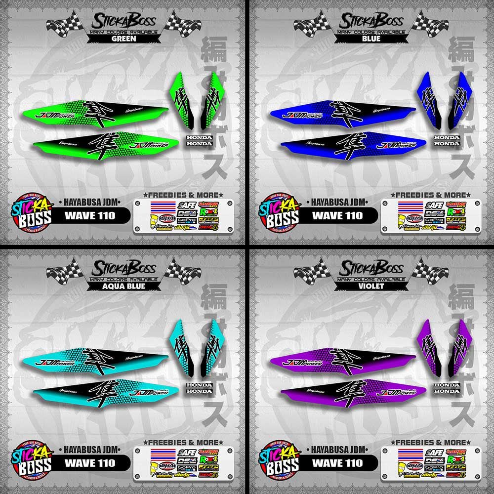 WAVE 110 DECALS ( HAYABUSA JDM)【WITH FREEBIES】