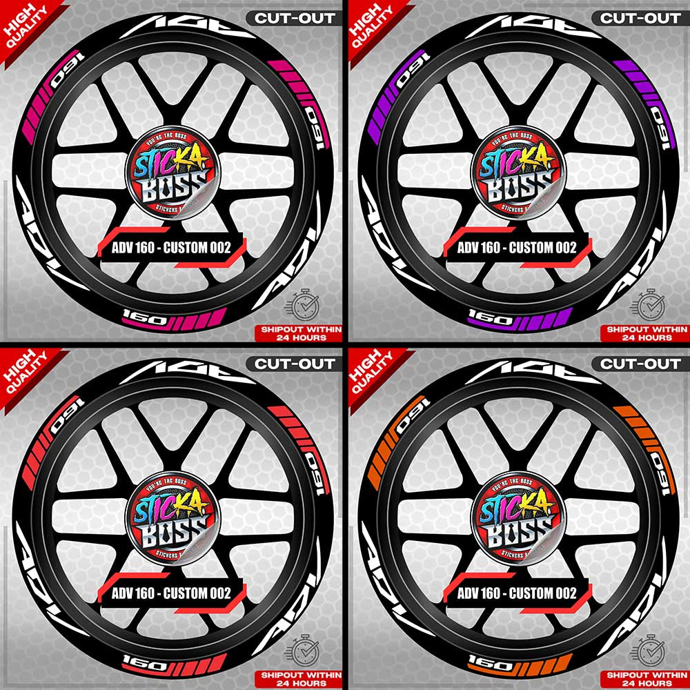 ADV 160 MAG STICKER SET ( 2 MAGS ) - CUSTOM 002 | VINYL WATERPROOF CUT-OUT DECALS