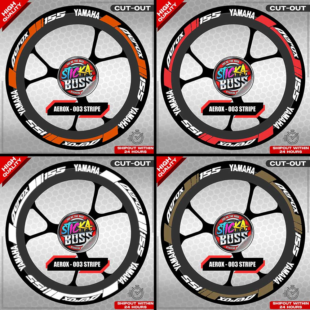 AEROX MAG STICKER SET ( 2 MAGS ) - 003 STRIPE | VINYL WATERPROOF CUT-OUT DECALS