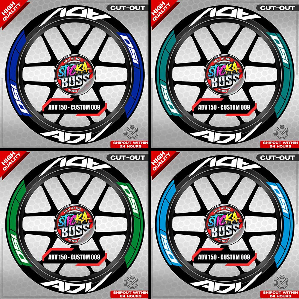 ADV 150 MAG STICKER SET ( 2 MAGS ) - CUSTOM 009 | VINYL WATERPROOF CUT-OUT DECALS