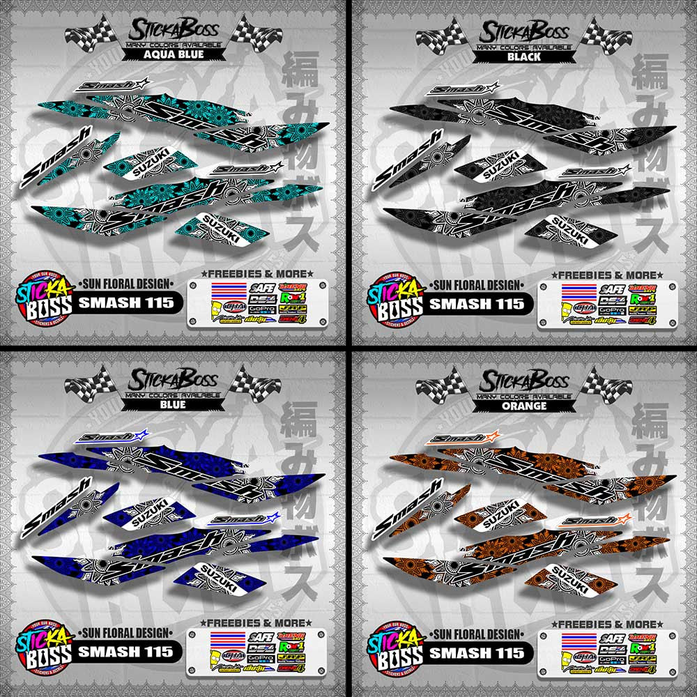 SMASH 115 DECALS ( SUN FLORAL DESIGN )【WITH FREEBIES】