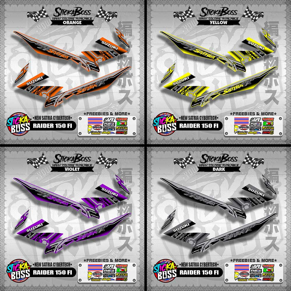 RAIDER 150 FI DECALS ( NEW SATRIA CYBERTECH )【WITH FREEBIES】