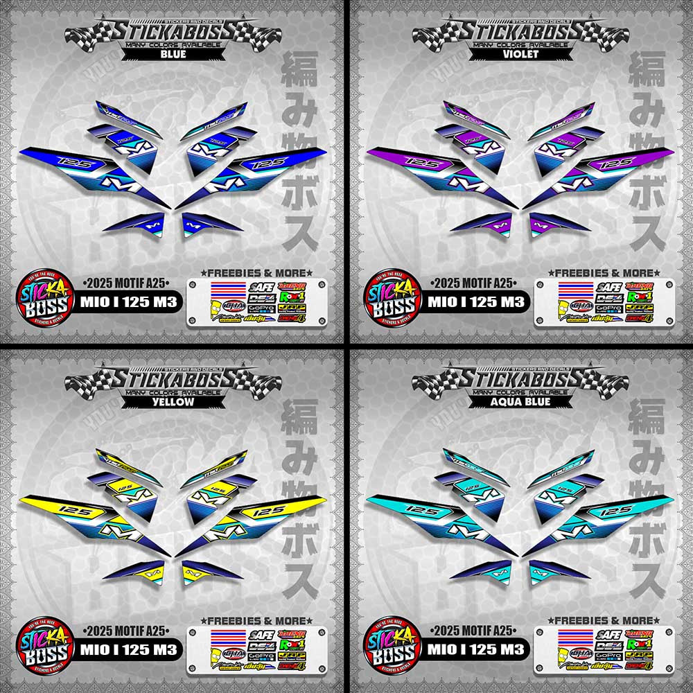 MIO I 125 M3 INDO STICKER DECALS ( 2025 MOTIF A25 )【WITH FREEBIES】