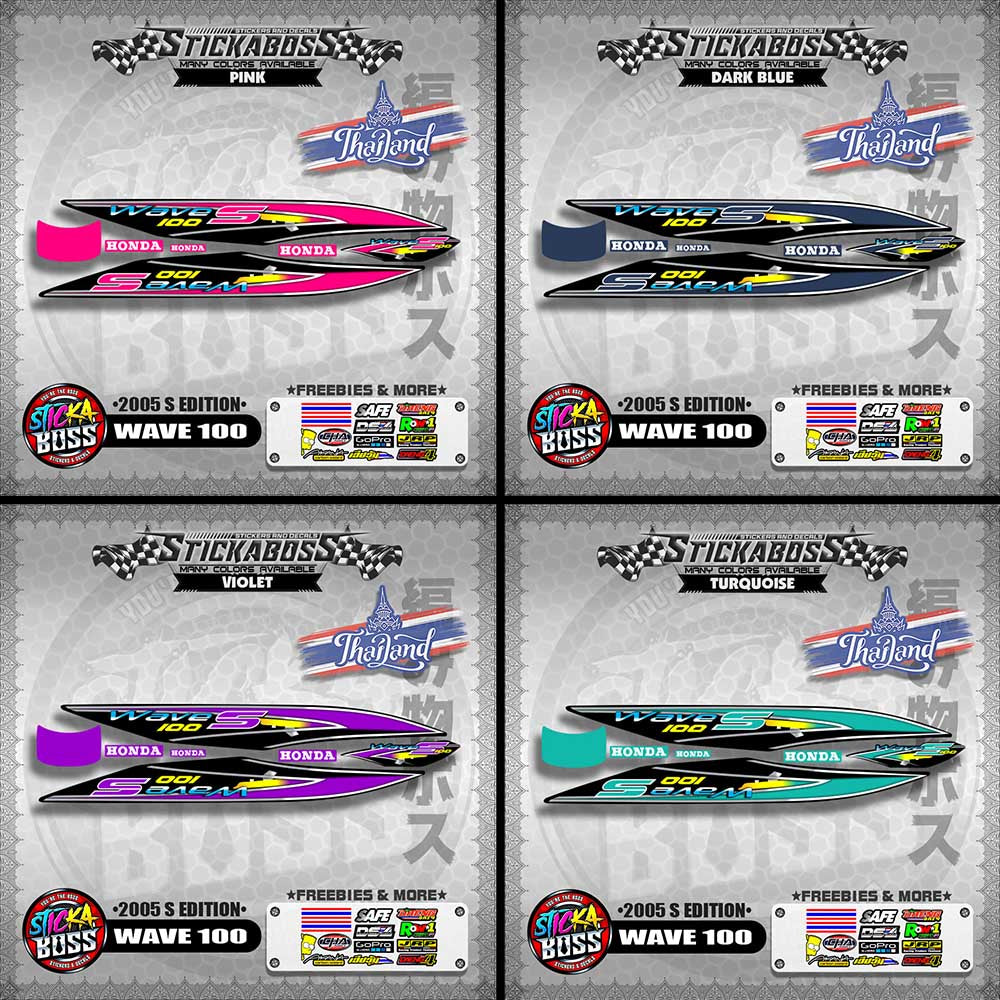 WAVE 100 THAILAND DECALS ( 2005 S EDITION )【WITH FREEBIES】