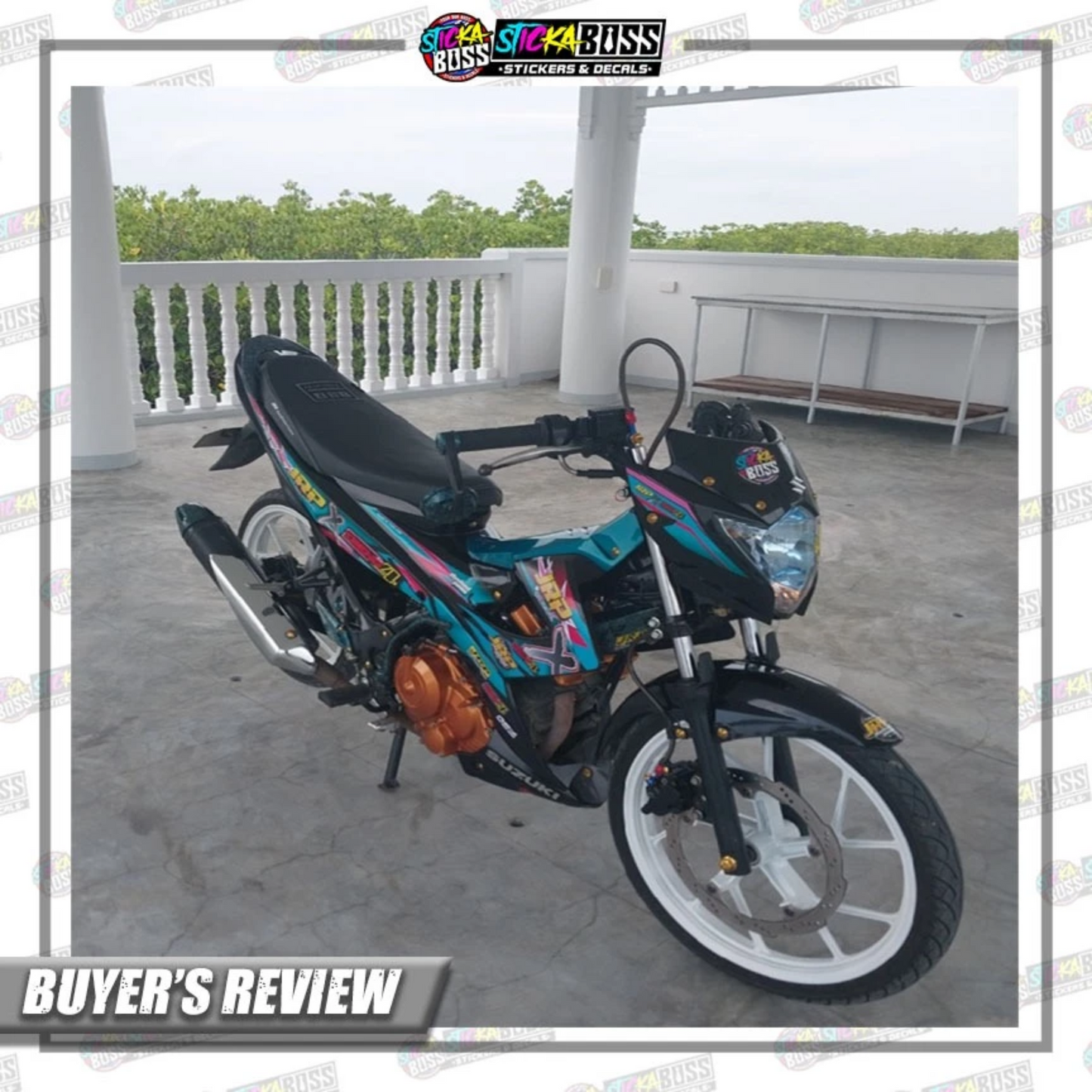 TMX / RUSI / PINOY / MOTOPOSH / SKYGO TANK DECALS STICKER ( JRP X DAENG V2 )【WITH FREEBIES】