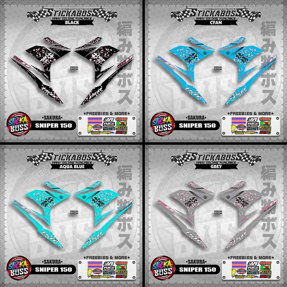 SNIPER 150 STICKER DECALS (SAKURA)【WITH FREEBIES】