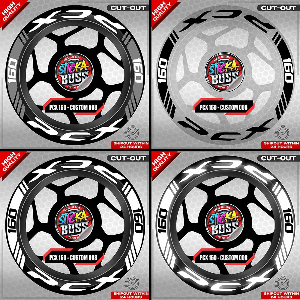 PCX 160 MAG STICKER SET ( 2 MAGS ) - CUSTOM 008 | VINYL WATERPROOF CUT-OUT DECALS