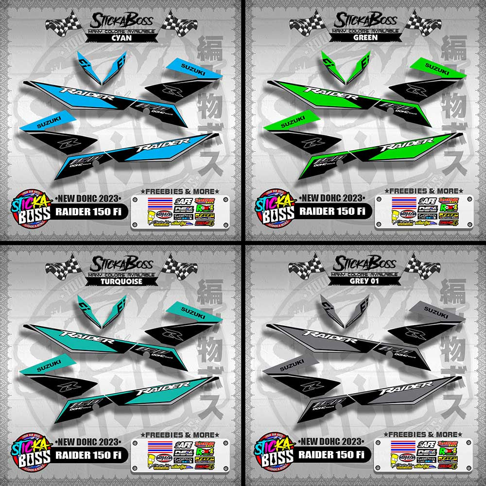 RAIDER 150 Fi DECALS ( NEW DOHC 2023 )【WITH FREEBIES】
