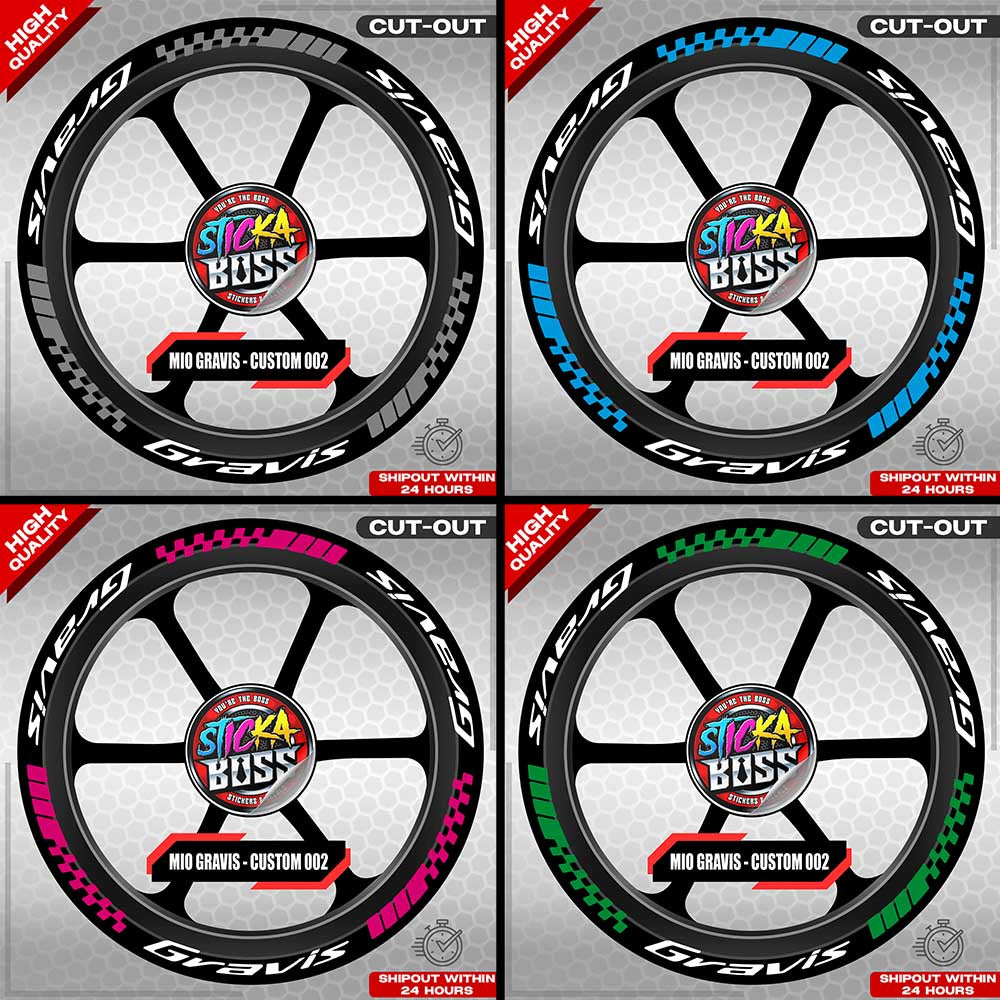 MIO GRAVIS MAG STICKER SET ( 2 MAGS ) - CUSTOM 002 | VINYL WATERPROOF CUT-OUT DECALS