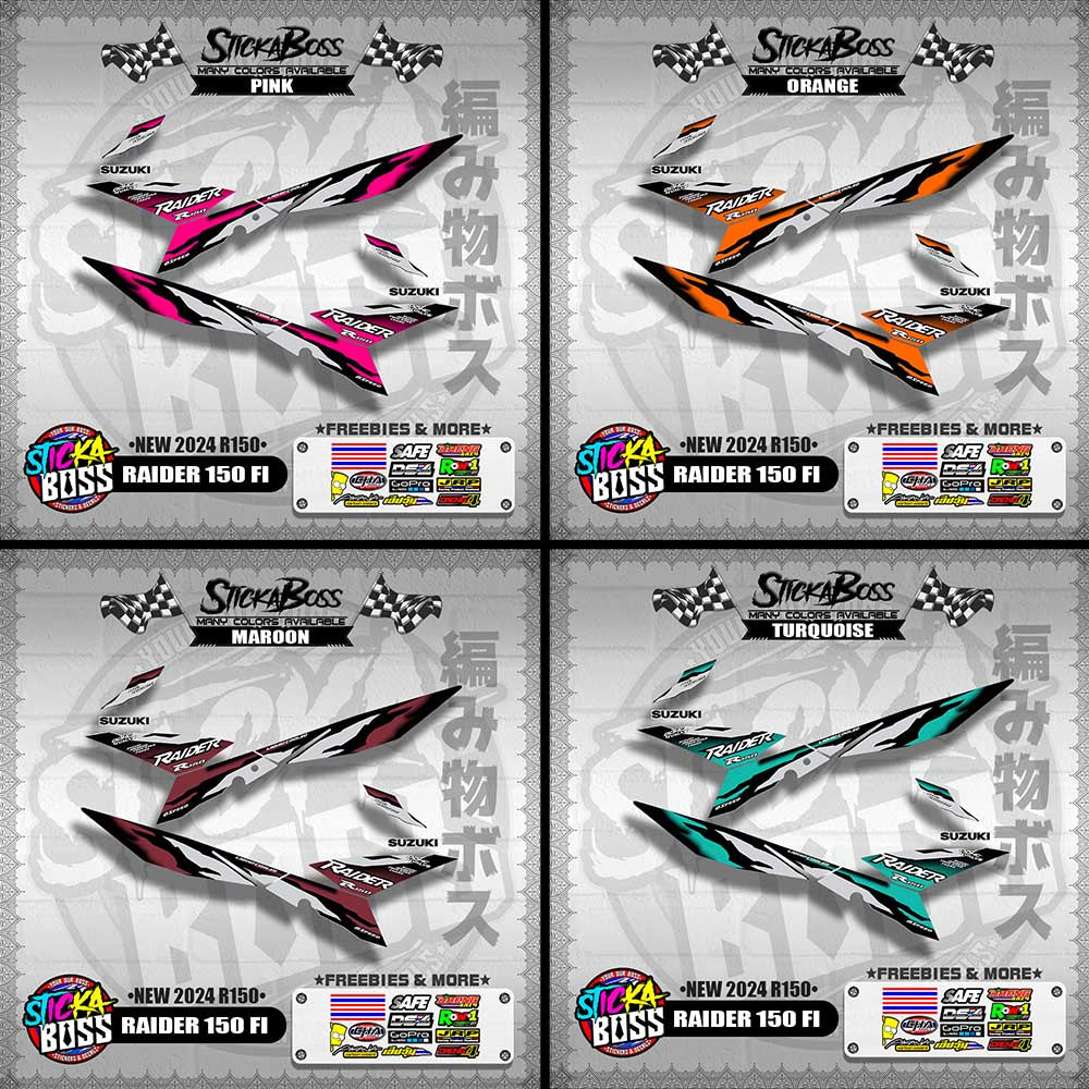 RAIDER 150 FI DECALS ( NEW 2024 R150 )【WITH FREEBIES】