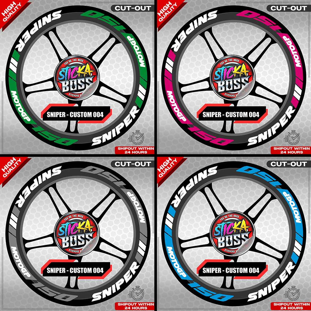 SNIPER 150 / 155 MAGS STICKER SET ( 2 MAGS ) - CUSTOM 004 | VINYL WATERPROOF CUT-OUT DECALS