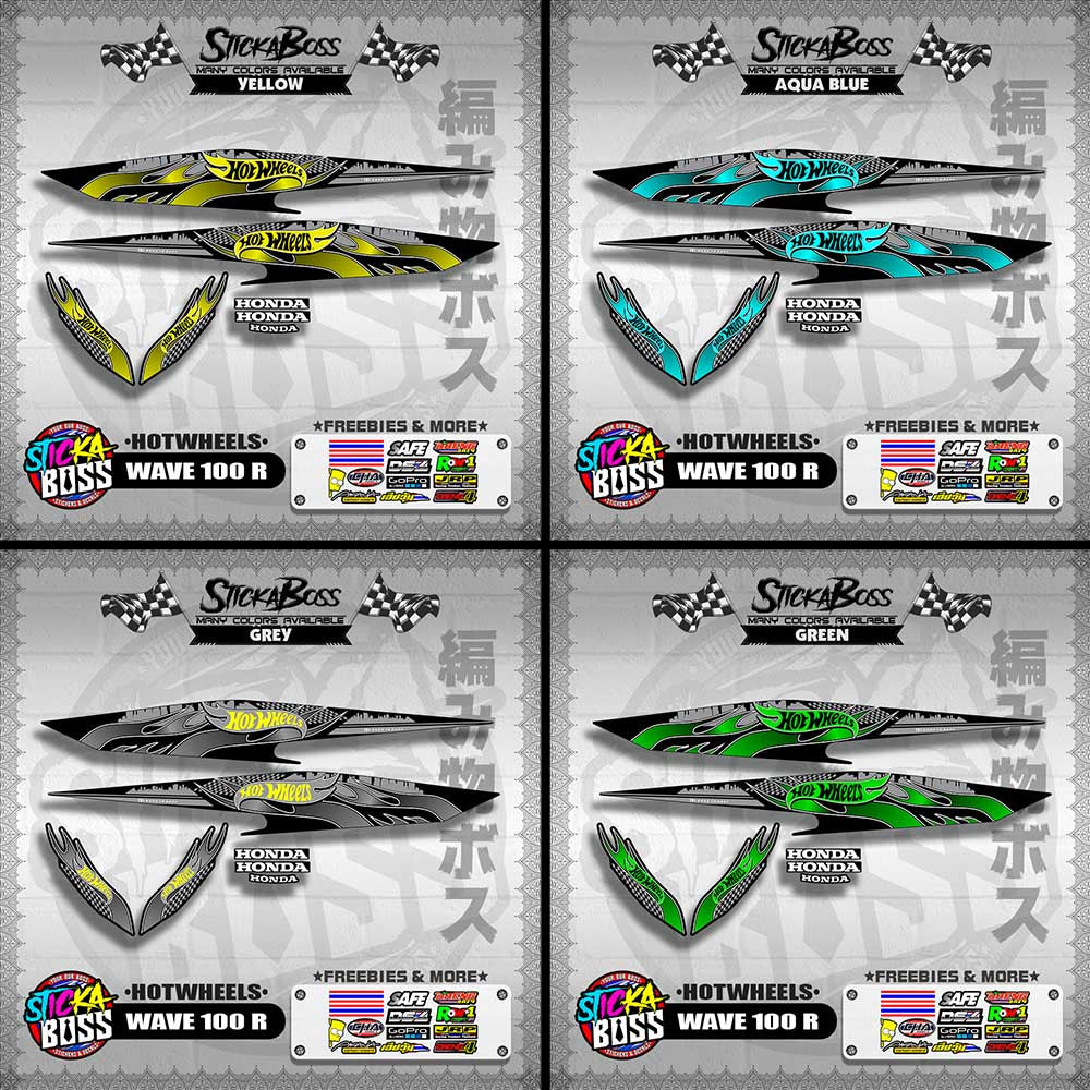 WAVE 100 R 2018 DECALS ( HOTWHEELS )【WITH FREEBIES】