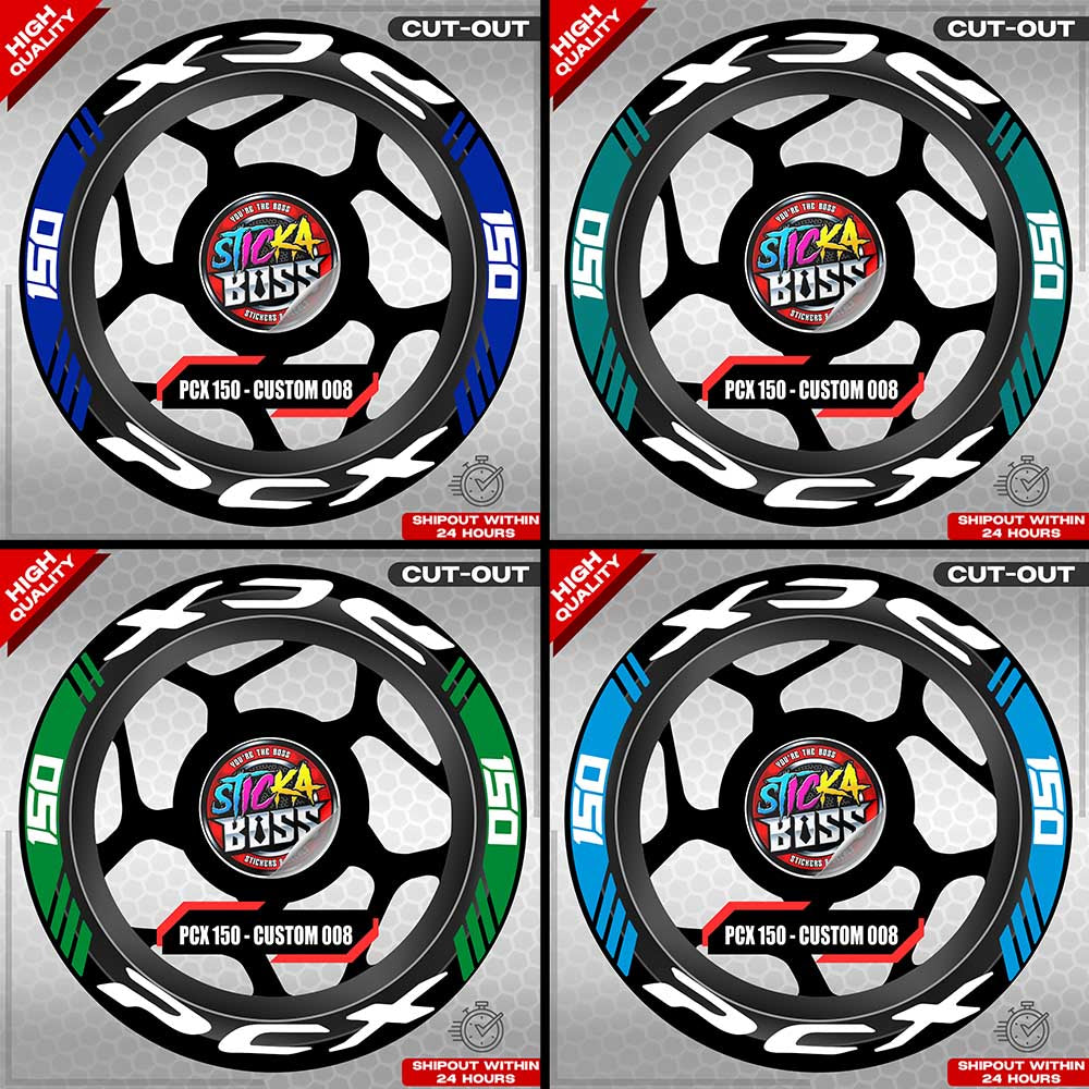 PCX 150 MAG STICKER SET ( 2 MAGS ) - CUSTOM 008 | VINYL WATERPROOF CUT-OUT DECALS