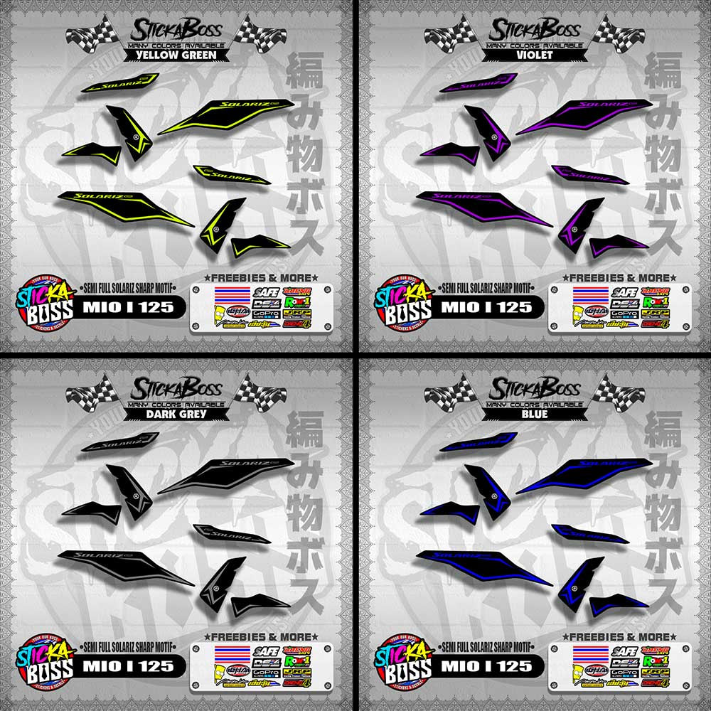 MIO I 125 MALAYSIAN DECALS ( SEMI FULL SOLARIZ SHARP MOTIF )【WITH FREEBIES】