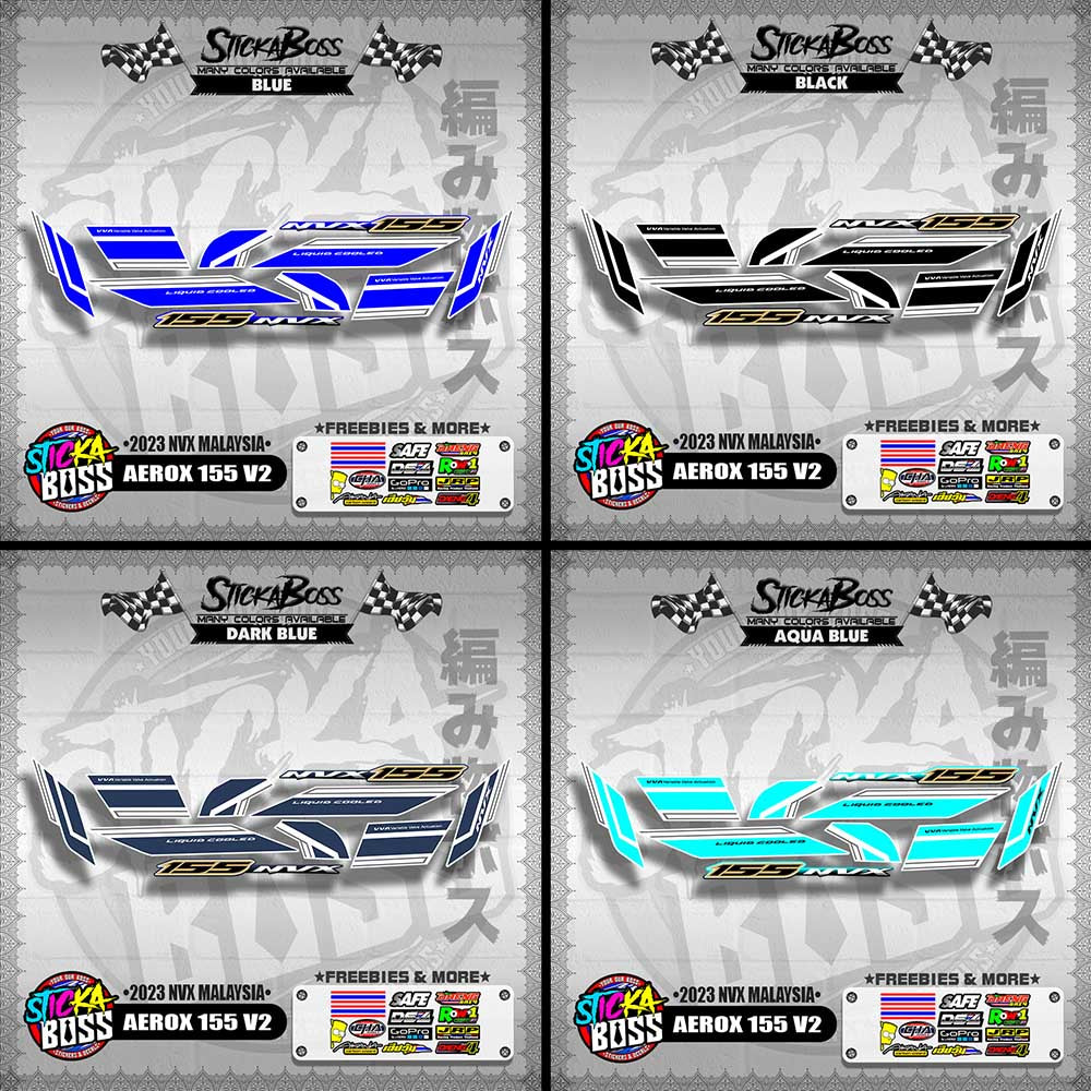 AEROX 155 V2 DECALS ( 2023 NVX MALAYSIA )【WITH FREEBIES】