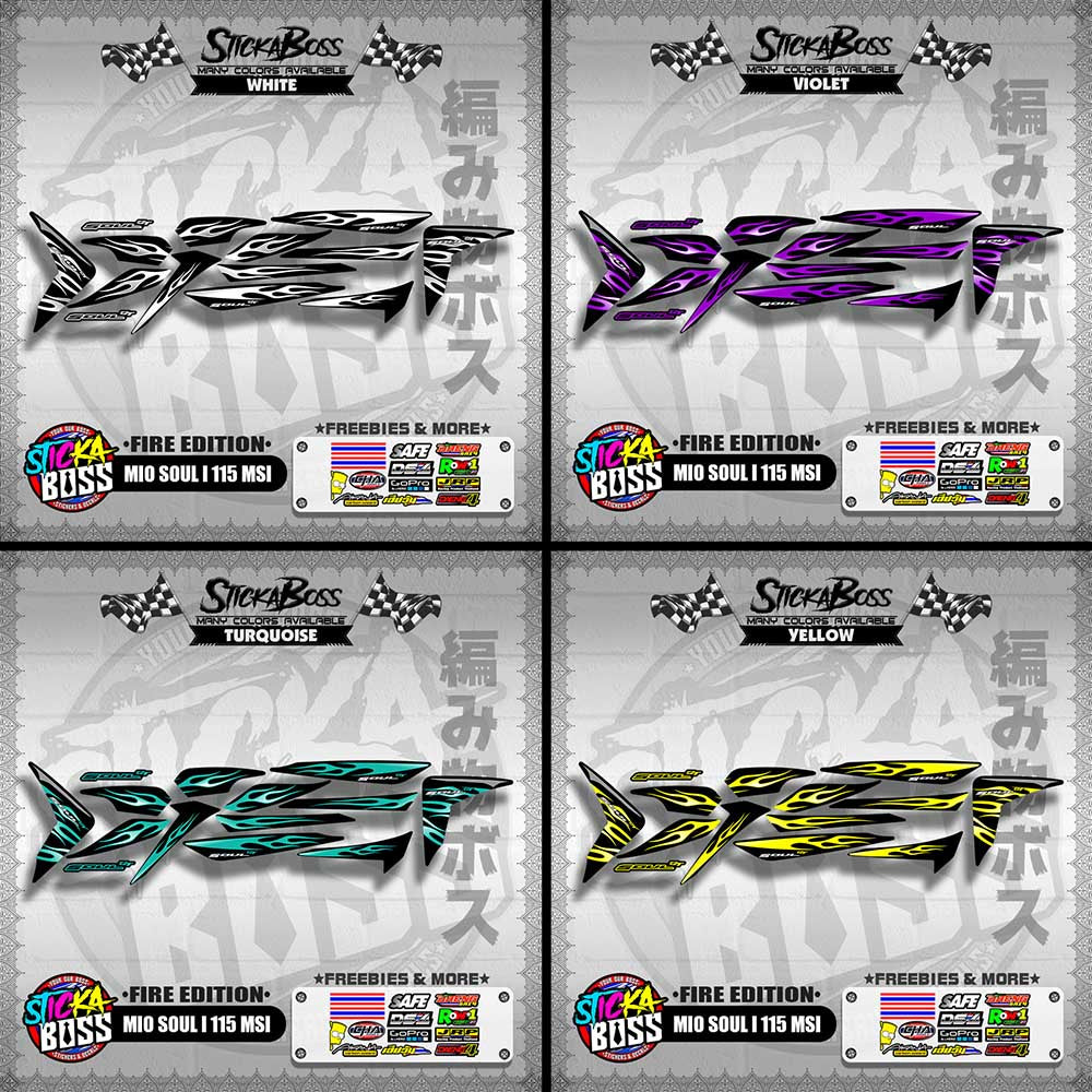 MIO SOUL I 115 MSI DECALS ( FIRE EDITION )【WITH FREEBIES】