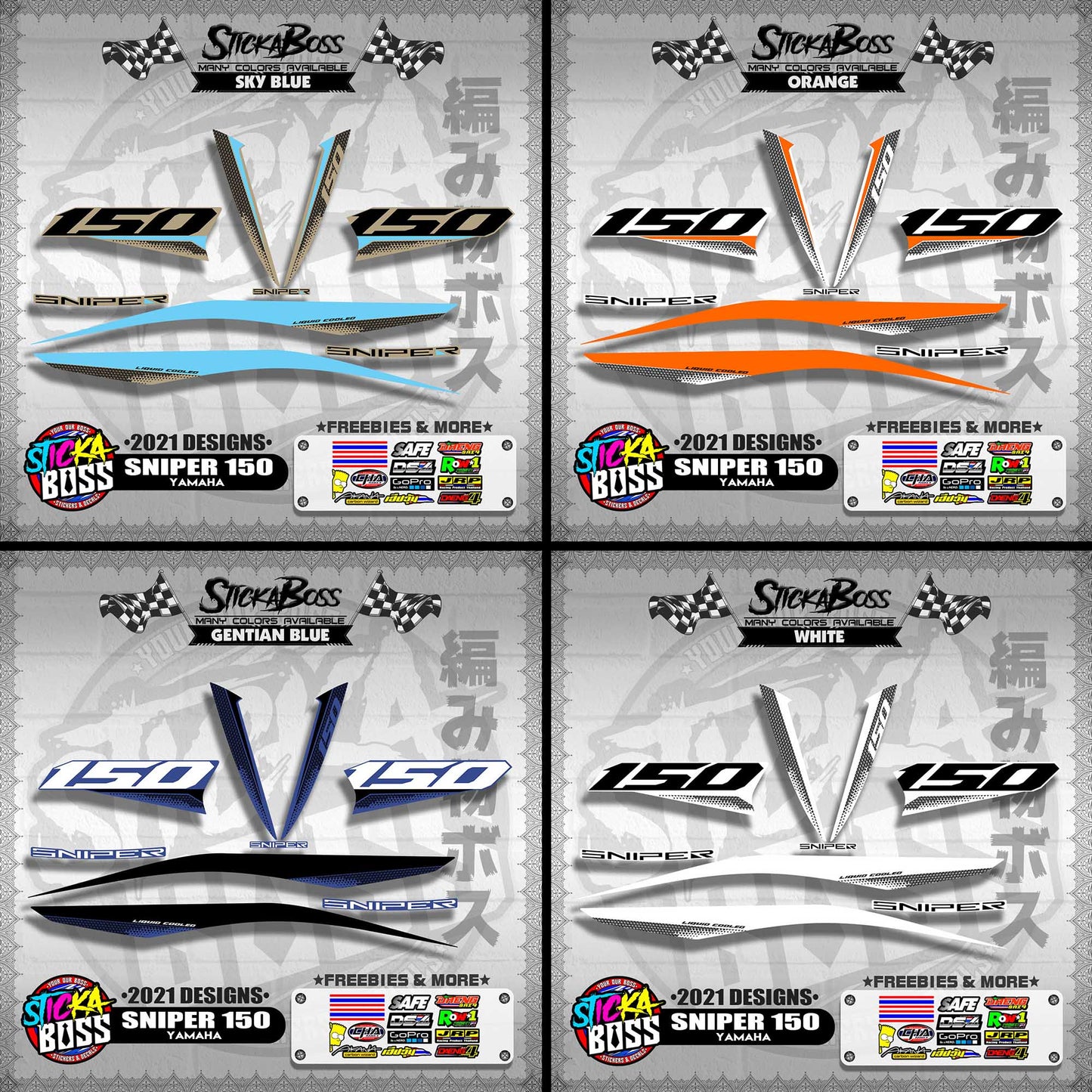 SNIPER 150 DECALS ( 2021 DESIGNS )【WITH FREEBIES】