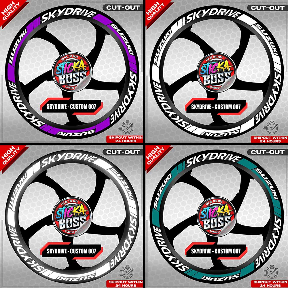 SKYDRIVE MAG STICKER SET ( 2 MAGS ) - CUSTOM 007 | VINYL WATERPROOF CUT-OUT DECALS