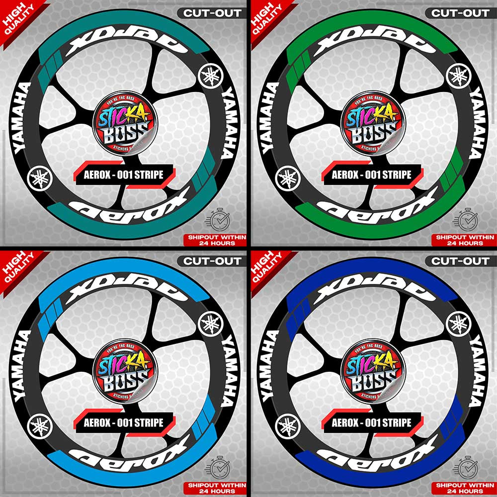 AEROX MAG STICKER SET ( 2 MAGS ) - 001 STRIPE | VINYL WATERPROOF CUT-OUT DECALS