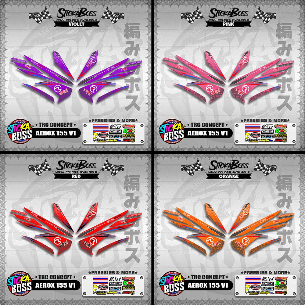 AEROX 155 V1 DECALS ( TRC CONCEPT )【WITH FREEBIES】