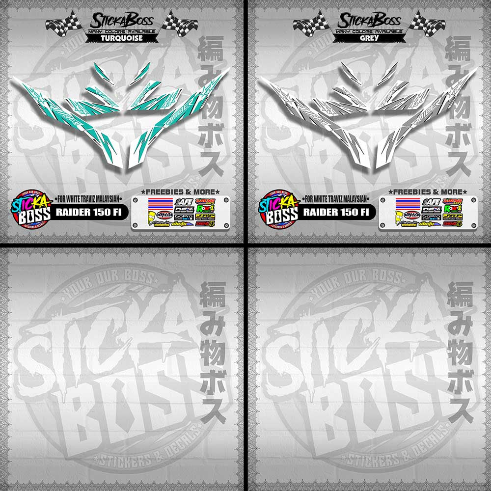 RAIDER 150 FI DECALS ( FOR WHITE TRAVIZ MALAYSIAN )【WITH FREEBIES】