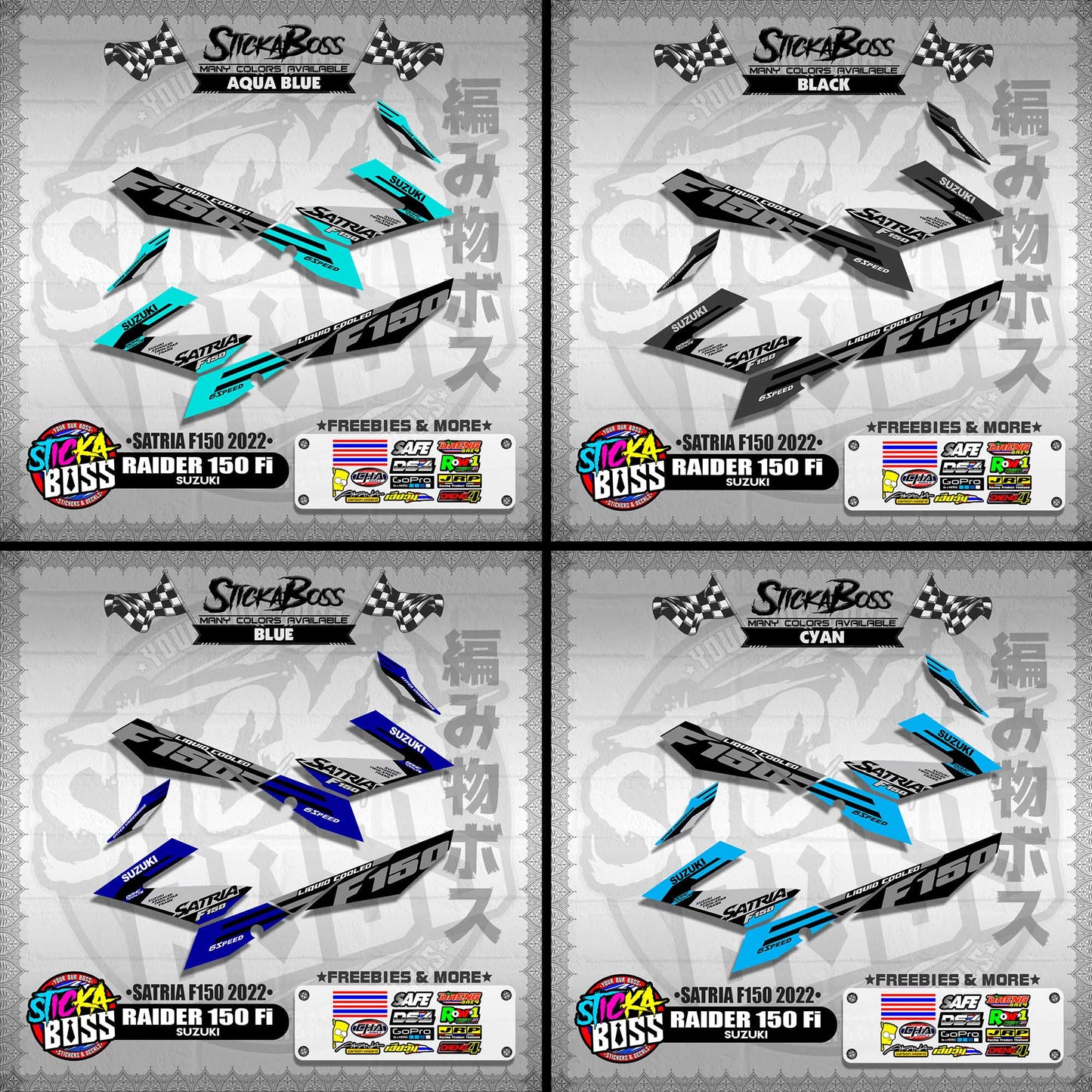 RAIDER 150 Fi DECALS ( SATRIA F150 2022 )【WITH FREEBIES】