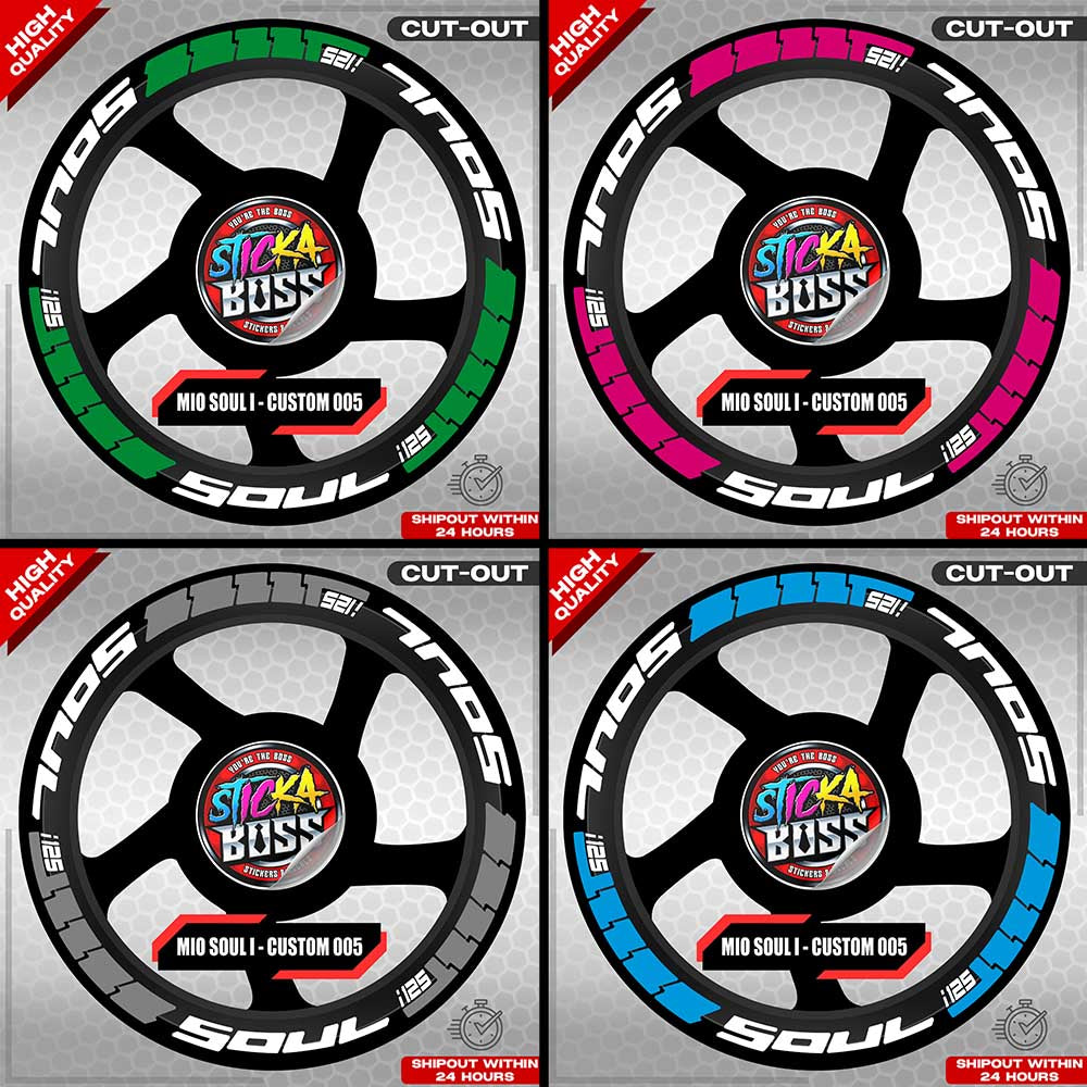 MIO SOUL I 125 MAG STICKER SET ( 2 MAGS ) - CUSTOM 005 | VINYL WATERPROOF CUT-OUT DECALS