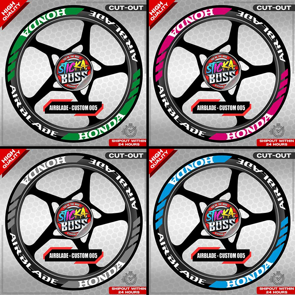 AIRBLADE 150 / 160 MAG STICKER SET ( 2 MAGS ) - CUSTOM 005 | VINYL WATERPROOF CUT-OUT DECALS