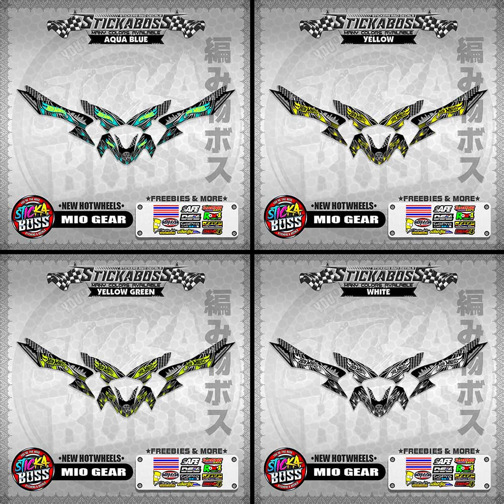 MIO GEAR STICKER DECALS ( NEW HOTWHEELS )【WITH FREEBIES】