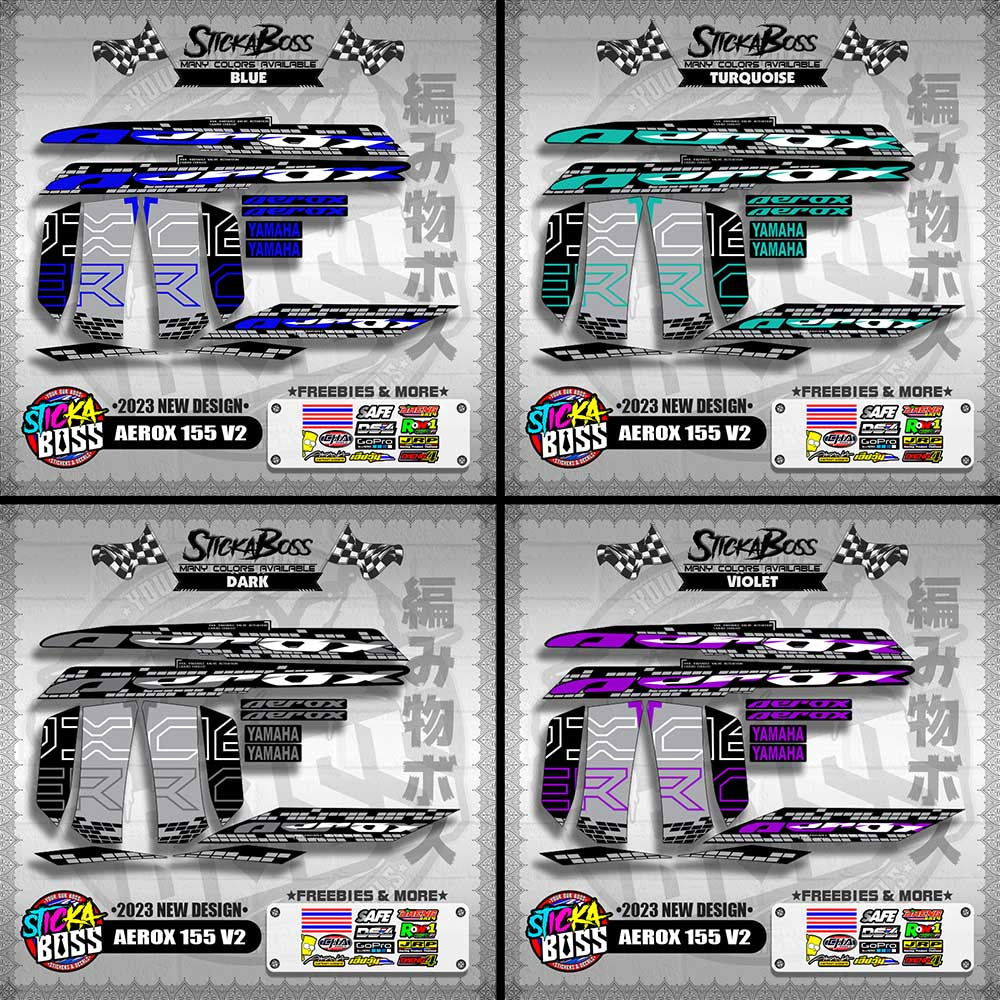 AEROX 155 V2 MALAYSIAN DECALS ( 2023 NEW DESIGN )【WITH FREEBIES】