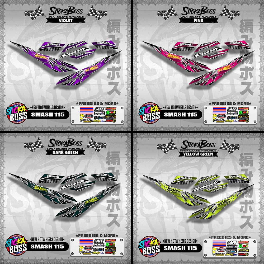 SMASH 115 DECALS ( NEW HOTWHEELS DESIGN )【WITH FREEBIES】