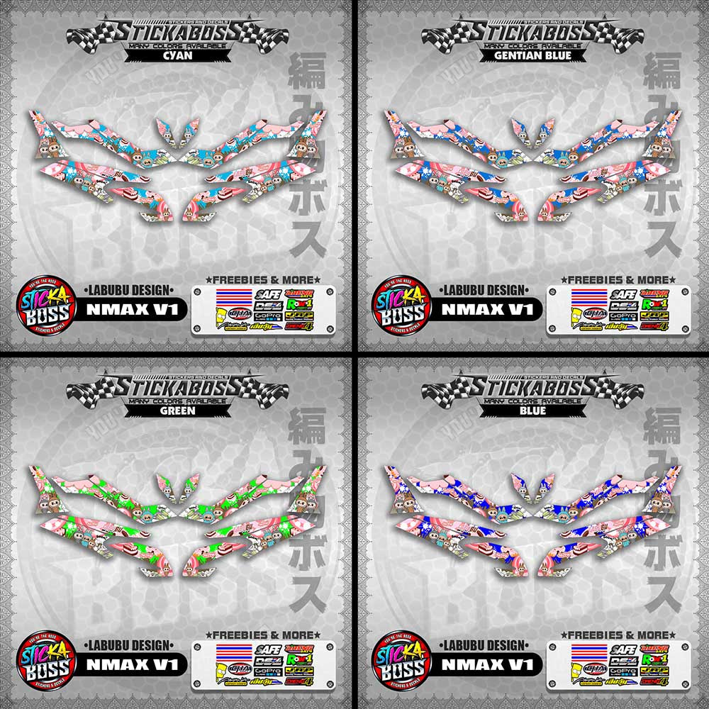 NMAX V1 STICKER DECALS ( LABUBU DESIGN )【WITH FREEBIES】