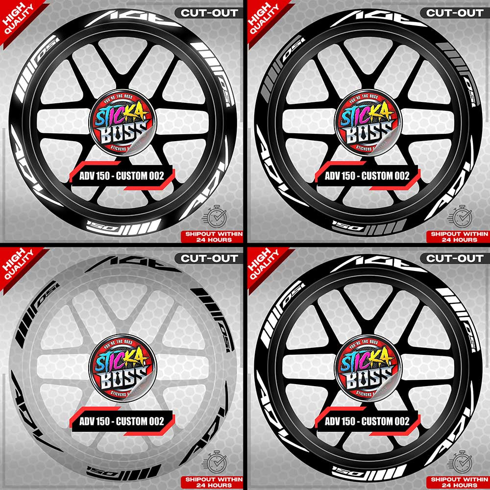 ADV 150 MAG STICKER SET ( 2 MAGS ) - CUSTOM 002 | VINYL WATERPROOF CUT-OUT DECALS