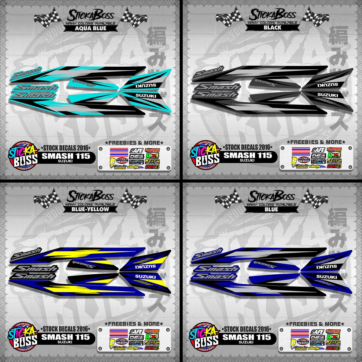 SMASH 115 ( STOCK DECALS 2016 )【WITH FREEBIES】
