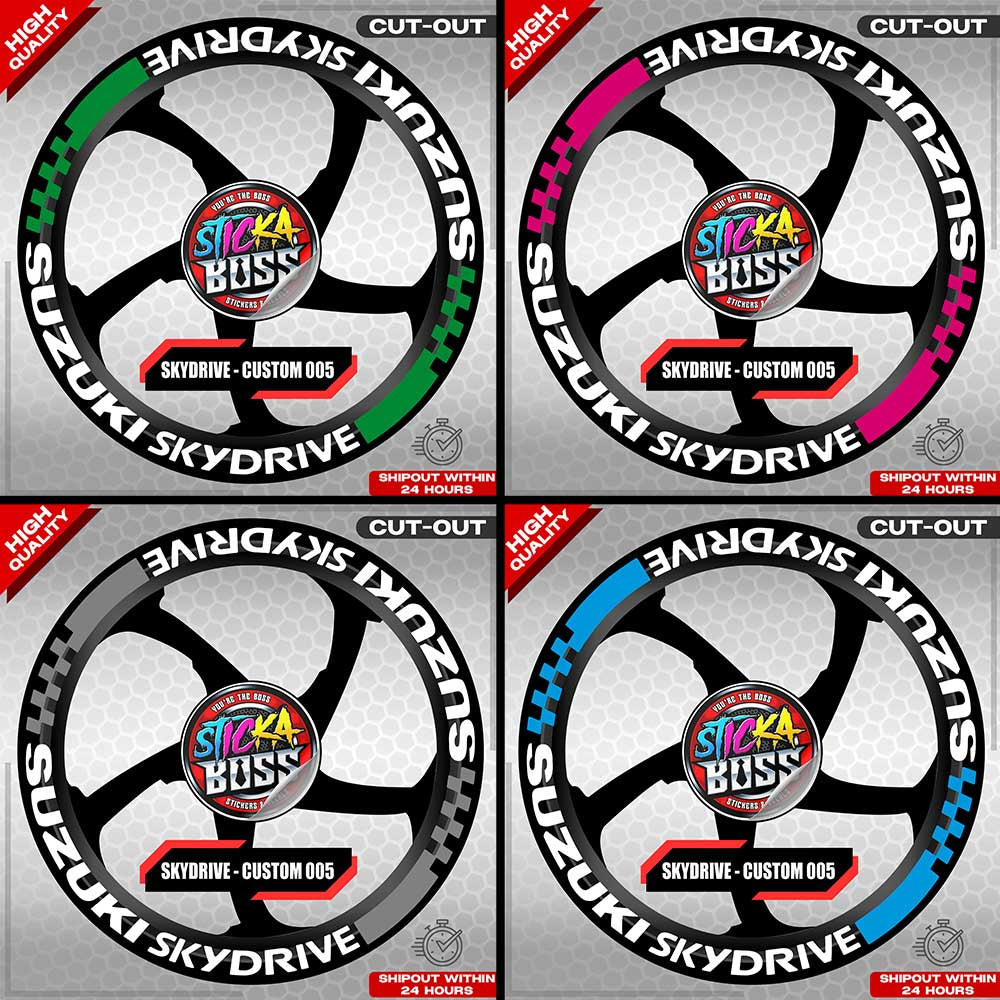 SKYDRIVE MAG STICKER SET ( 2 MAGS ) - CUSTOM 005 | VINYL WATERPROOF CUT-OUT DECALS